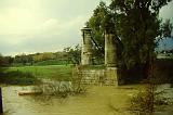 10-Minturno,Garigliano in piena,ponte borbonico,2 febbraio 1986